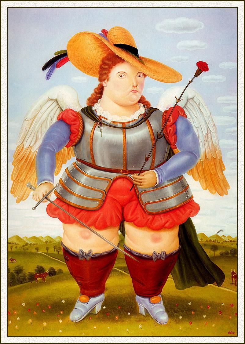 Saint Michel Archange Fernando Botero Peintures à l'huile